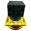 Main switch 20A 3 emergency poles 4kW embedded with frontal yellow plate 66x66mm IP65