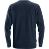 Men's Snickers AllroundWork T-shirt with long sleeves - navy blue, size L.