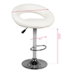 Bar stool M02 quilted adjustable white
