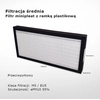 Intermediate filter M5 EU5 ePM10 55% 126 x 278 x 96 mm with a PVC frame