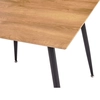 Dining table, oak and black, 80,5x80,5x73cm, MDF