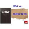 DAH Solar DHN-54X16/DG(BB)-430 W panels, all-black appearance, double glass