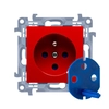 DATA гнездо с ключ за оторизация (модул)16A, 250V~, червени винтови скобиSimon10