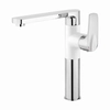 Deante Gardenia standing sink faucet with a rectangular spout - chrome/white BEG W630 - Additionally 5% DISCOUNT on the code DEANTE5