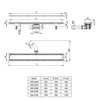 Deante grįžtamasis linijinis nutekėjimas KOS_N07D juodas 70 cm