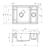 Deante Lavabo magnetico in granito 1.5-komorowy alabastro - ulteriore SCONTO 5% con codice DEANTE5