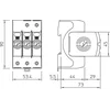 Descargador de sobretensiones, 3p Tipo 1+2 (cl.B+C) escriba V50-3-280