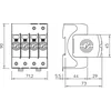 Descargador de sobretensiones, 4p Tipo 1+2 (cl.B+C) escriba V50-3+NPE-280