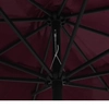 Deštník Lumarko Garden s kovovým sloupkem, 400 cm, barva vínová