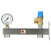 DHW safety groupINOX 8 bar with valve and pressure gauge CMP512