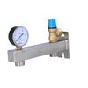 DHW safety groupINOX 8 bar with valve and pressure gauge CMP512