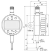 Dial gauge, electric, 1086 R-HR 12.5 mm (0.5 ") 0.001 mm MAHR