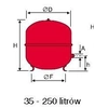 Diaphragm pressure vessel for heating and cooling systems N-200 REFLEX