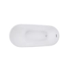 Die freistehende Badewanne Besco Melody 170 enthält eine Siphonabdeckung mit weißem Überlauf – ZUSÄTZLICH 5% RABATT FÜR CODE BESCO5