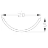 Difuzor T-LED pentru profil ALU R5 Alegerea variantei: Capac rotund opal 1m