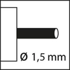 Digital pocket caliper with data output, with circular depth gauge, 150 mm