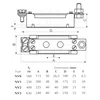 Disconnection terminal null 630A size NH3 240x40mm