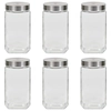 Dishes with silver lids, 6pcs., 2100ml