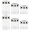 Dishes with silver lids, 6pcs., 800/1200 / 1700ml