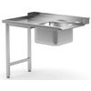 Dishwasher Loading Table + Sink 80x76x85 Polgast 240087-760