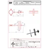 Distanz-Blitzhalter für Mast 2" VERZINKTER STAHL