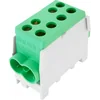 Distribution clamp - green branch Cu - Al on DIN rail 1 pole 2 inputs (35+25mm2) and 2 outputs (35+25mm2)