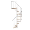 DOLLE točité schody CALGARY, průměr 120cm, 11 schody + podesta, bílé, výška 280,8 cm