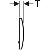 Doorspoelknop Delta30, voorkant, wit-alpin