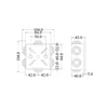 Dose applicata quadrata 80x80x40mm IP44 per giunzione di distribuzione Coperchio in ABS resistente ai raggi UV con chiusura a pressione