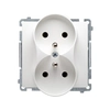 Double earthed socket BMGZ2M.01/11 Basic white module