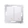 Double stair switch with backlight 10 AX, white Simon54