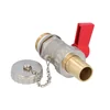 Drain ball valve with hose connector and cap nickel plated OMNI 3/4"