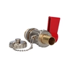 Drain ball valve with hose nipple and OMNI nickel-plated plug 1/2"