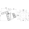 Dreiphasen-Steckdose 5 Poly 125A 3P+N+E Einbau-Schräg-ST 6h CEE 380V IP67