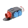 Dreiphasiger Stromverteiler MIXO CEE maximal 11kW Eingang 5 Pole 16A 400V Ausgang 5 Pole 16A 400V und 3 Schukostecker %p8/ % IP44