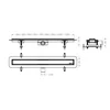 Dreno linear compacto Kessel Linearis 650 mm com manta impermeabilizante instalada de fábrica