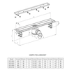 Dreno linear Deante com grelha para ladrilhos com sifão baixo 100 cm KOS 010A-DODATKOWO 5% DESCONTO PARA CÓDIGO DEANTE5