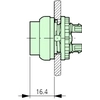 Drijfveer M22-DLH-G verlichte drukknop uitpuilende groene kortstondige terugkeer