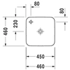 Duravit Cape Cod 46x46cm 1-otworowa lavabo sobre encimera cuadrado