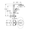 Duschsystem mit Thermostat zur Wandmontage Grohe Euphoria System SmartControl 310 Duo, cooles Gehäuse, Sicherheitsverschluss,