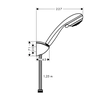 Душовий набір Hansgrohe Crometta 85 Vario / Porter'C 1,25 m, DN15 хром 27558000