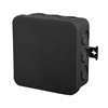 E12 Surface-mounted box 85x85x39, 12 membrane, black, IP 55