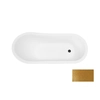 Besco Olaya Glam Freestanding Bathtub gold 160 + black legs - additional 5% DISCOUNT with code BESCO5