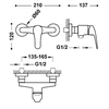 Shower mixer Tres Base plus matt black 21616710NM