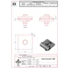 Single-hole lightning protection cross connector, wire 1 x M8