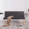 Bench, gray, 139,5cm, artificial leather