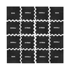 Black-white-blue rubber modular puzzle paving (corner) FLOMA FitFlo SF1050 - length 95.6 cm, width 95.6 cm and height 0.8 cm
