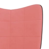 Lounge chair, pink, velvet and PVC