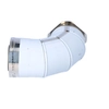 Concentric air-flue elbow 87° DN80/125 with mounting flange