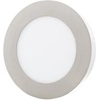 Ecolite LED-CSL-12W/27/CHR Chrome circular recessed LED panel 175mm 12W warm white